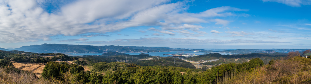 大平山から伊万里湾パノラマ