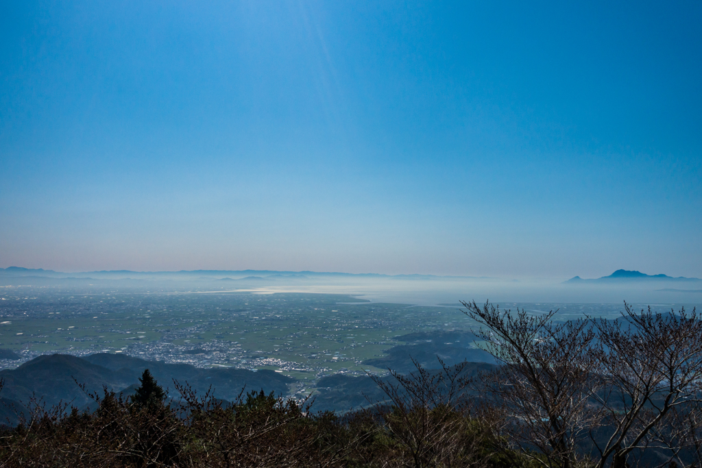 佐賀平野と雲仙
