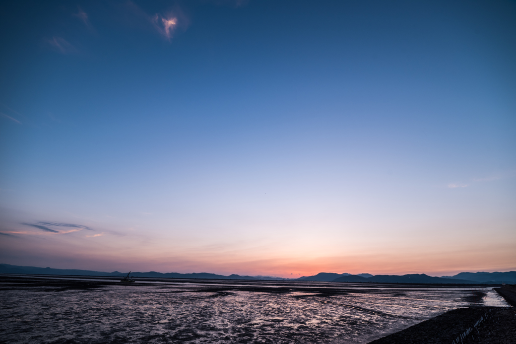 干潟の夕暮れ-西側