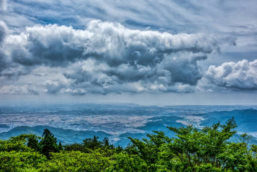 曇天の佐賀平野