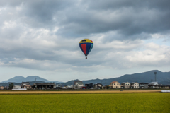 着陸前のバルーン