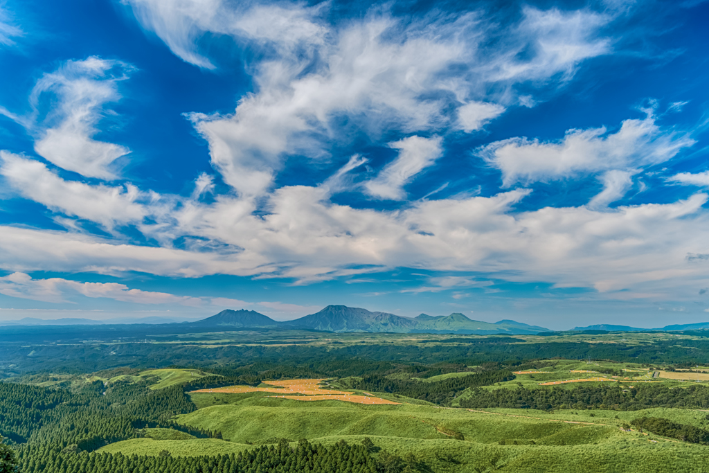 久住高原から阿蘇五岳