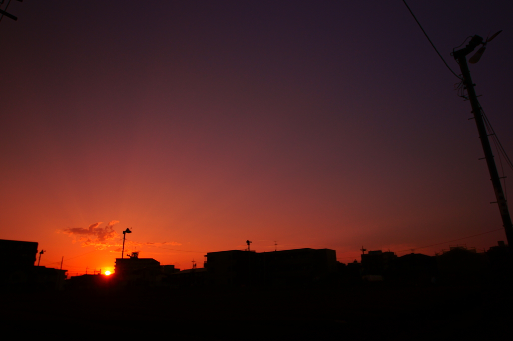 昨日の夕陽