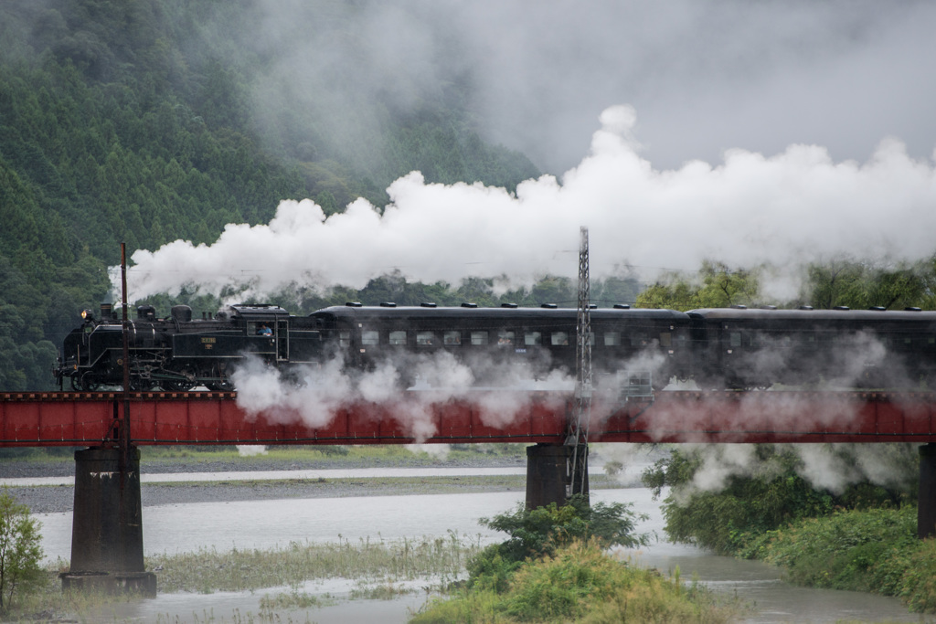 雨の大井川