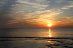 海と夕焼け①
