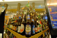 ビール空き瓶タワー