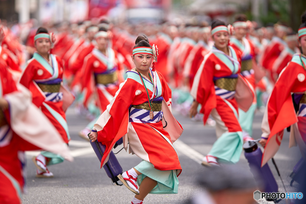 濱長花神楽～よさこい祭り2018より