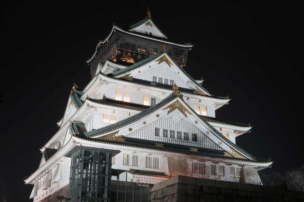 桜は無いけど大阪城(ーー;)