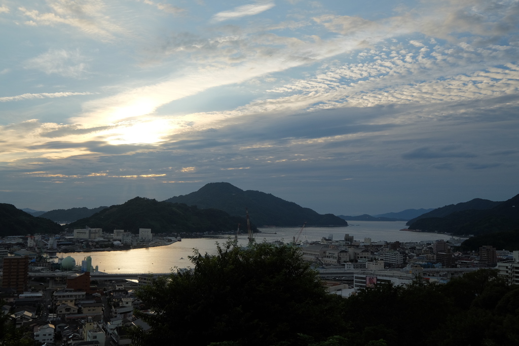 宇和島城本丸より宇和島湾を望む