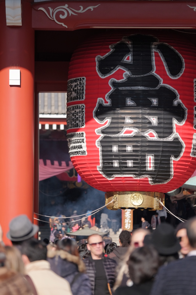 嗚呼、冬休み～⑪浅草仲見世より浅草寺宝蔵門を望む