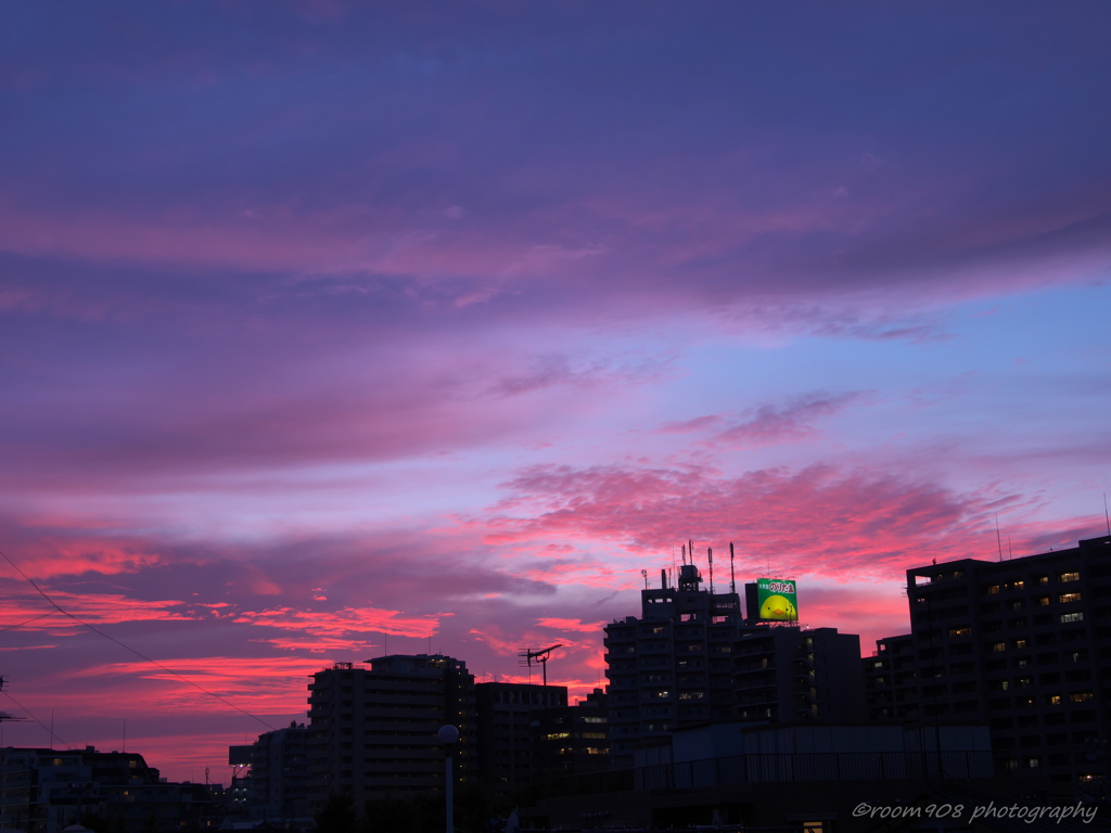 夏の夕空