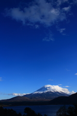 本栖湖の空