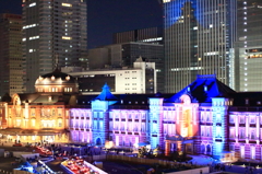 東京駅メモリアルライトアップ