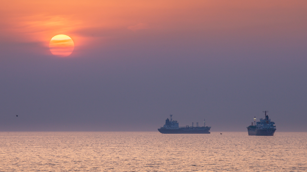 海に沈む夕日