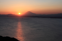 江ノ島からの夕日