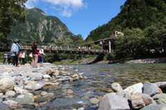 河童橋の下で