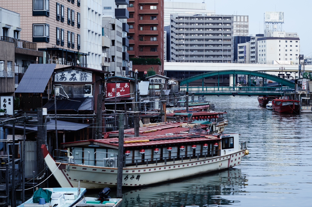 屋形船を望む