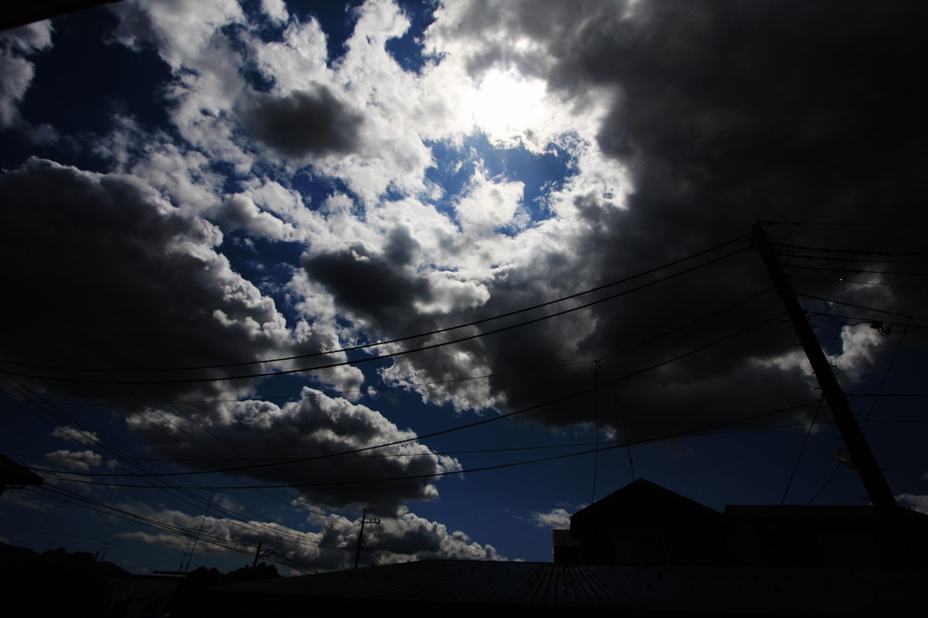 あやしい空・・・。