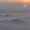 黄山の夕日
