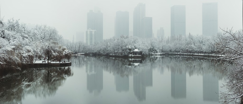合肥の初雪