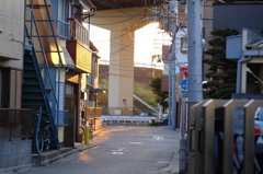 夕暮れ時の街