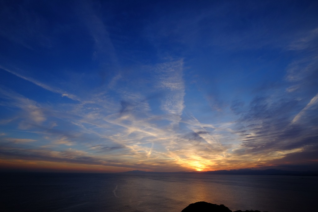 江の島展望灯台からの夕日