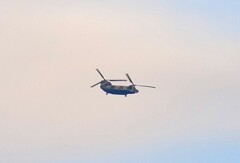 夕暮れのCH-47
