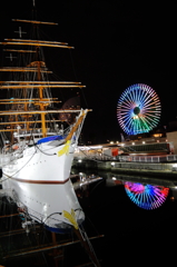 日本丸のある夜景