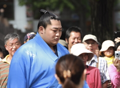 国技館入り　遠藤