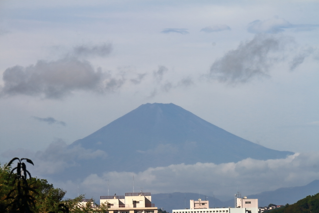 富士山霞む
