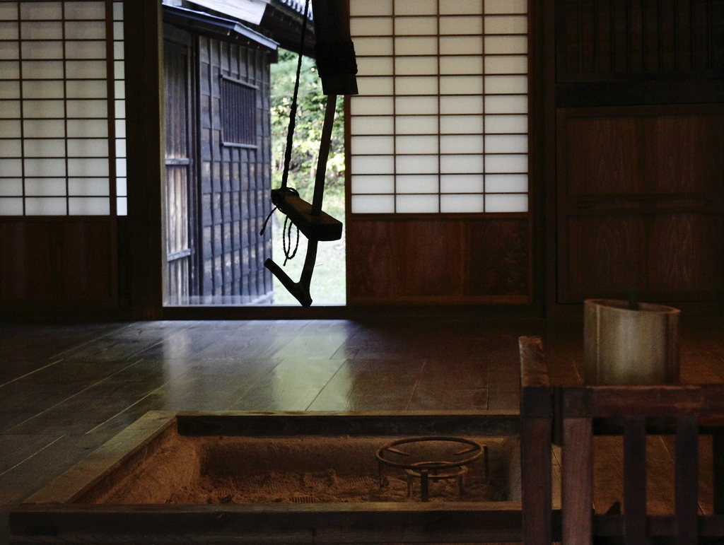 囲炉裏のある部屋