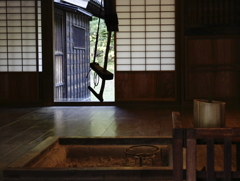 囲炉裏のある部屋