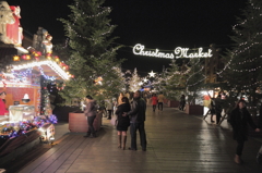 クリスマスシーズンの屋台