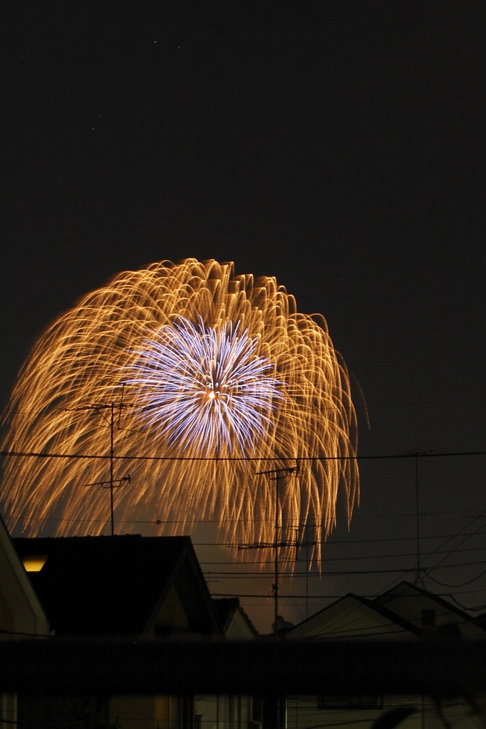 ベランダから花火観賞