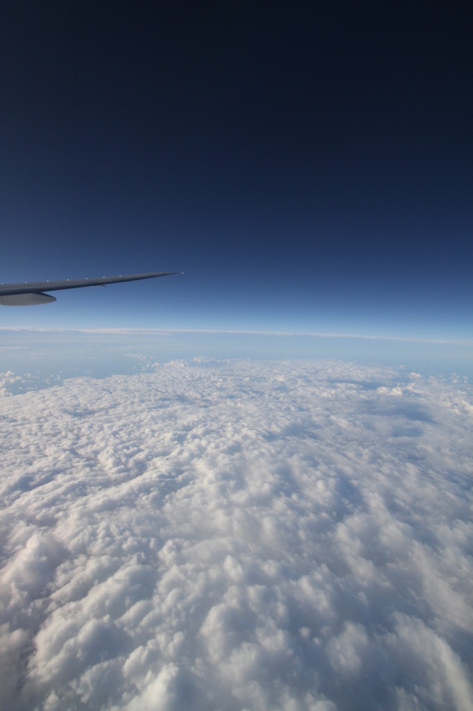 アメリカ西海岸上空