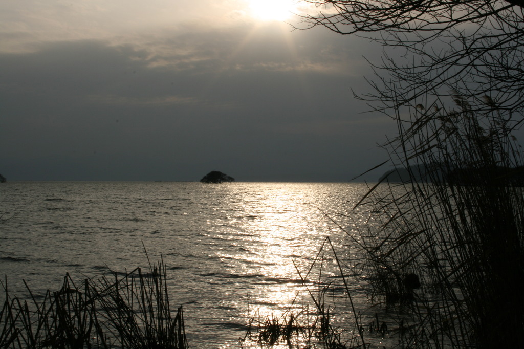 北びわ湖の夕暮れ