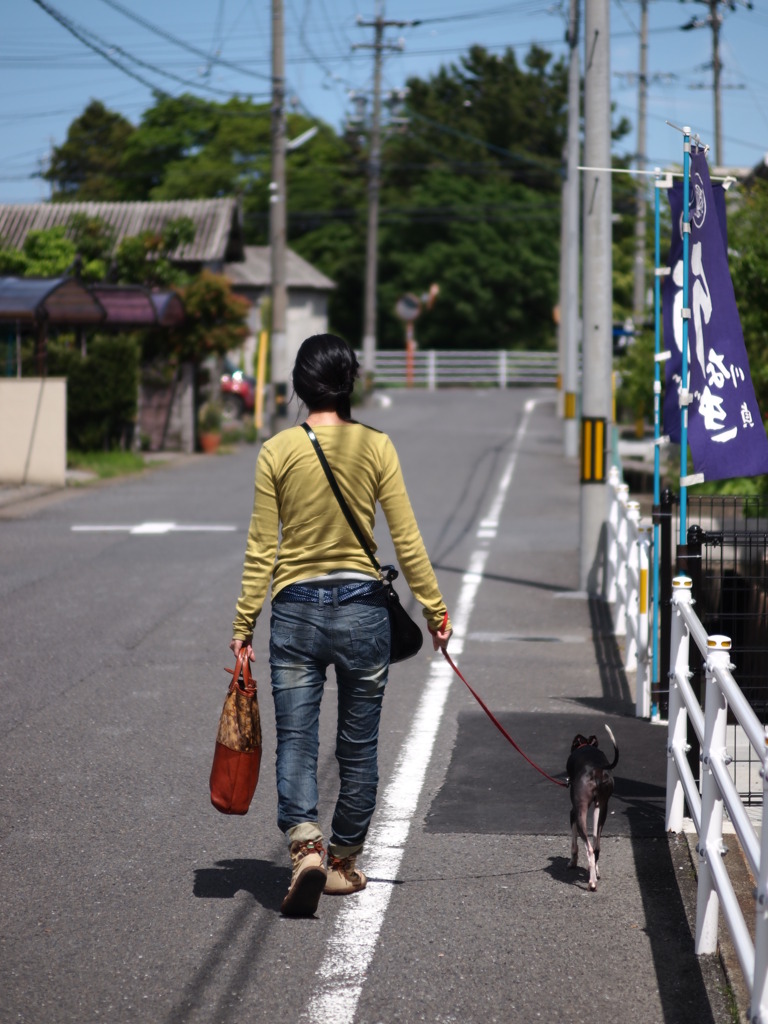 妹と犬