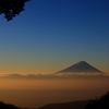 乙女高原より富士山の朝焼け