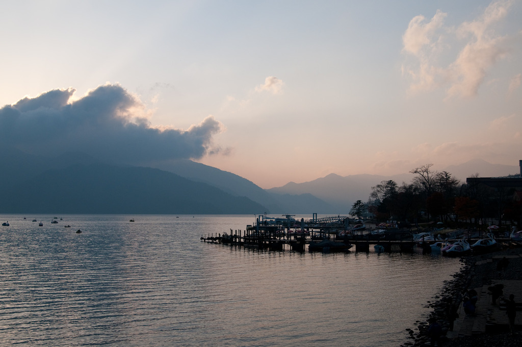 中禅寺湖の夕焼け