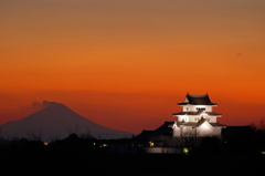 夕暮れの関宿城