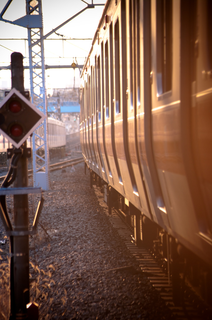 中野駅　中央線　夕風景