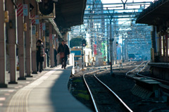 中野駅　整列美　朝風景