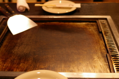 お好み焼き屋さんの鉄板