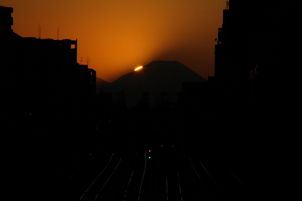 富士、落日－３