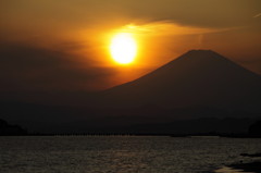 入り日の富士－２