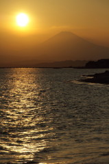 入り日の富士－１