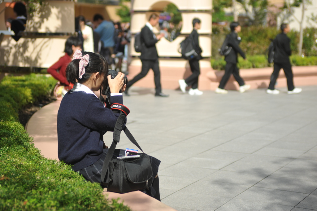 カメラ女子学生