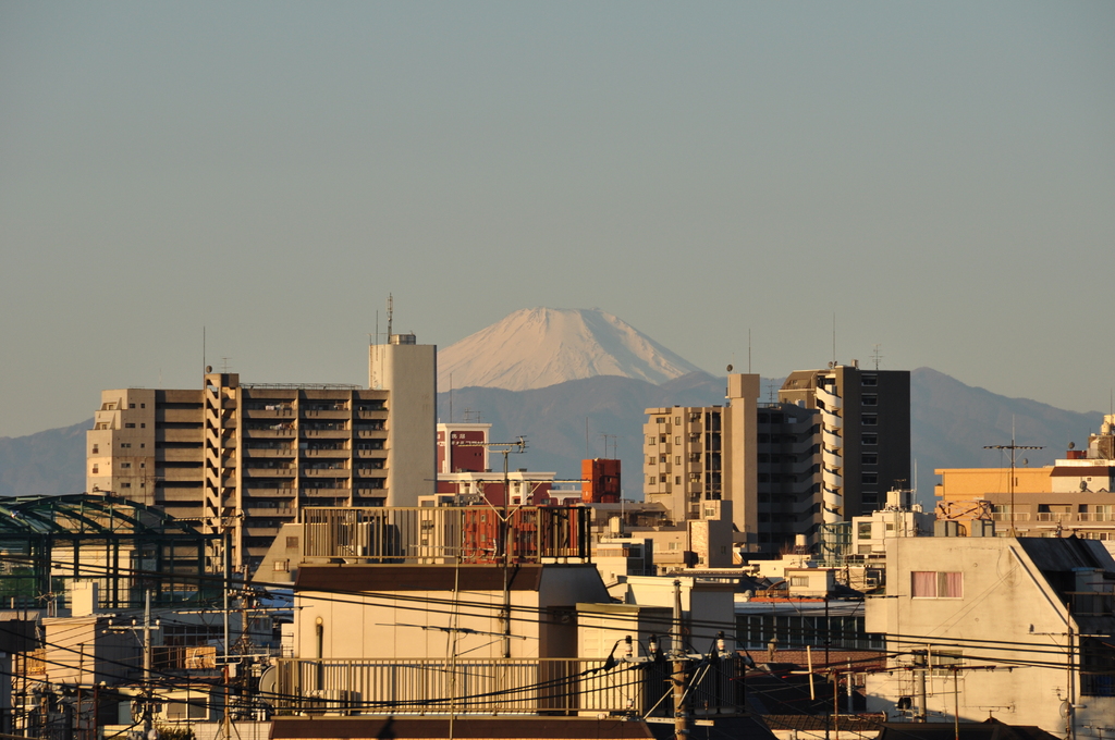 自宅で富士山