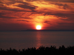 佐渡に沈む夕日