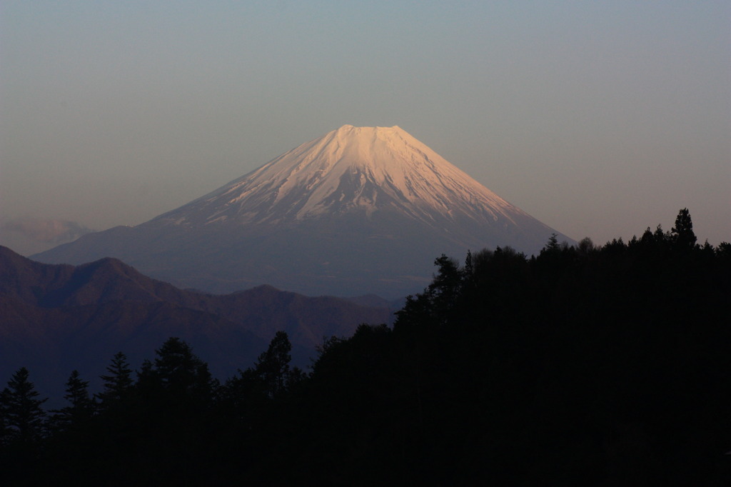 夕焼けの富士
